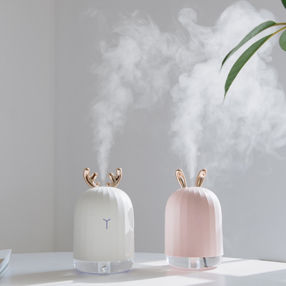 Ultrasonic Air Humidifier / Diffuser with Antlers / Ears