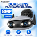 8MP Outdoor WiFi Panoramic Camera 180° Wide Angle Night Vision Motion Detection Security Surveillance Video Cam