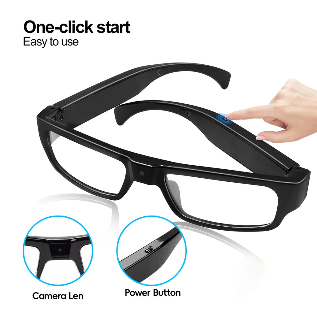 Wearable 1080P HD Video Recording Sunglasses with DVR, Portable Mini Camcorder for Outdoor Sports, Driving & Surveillance