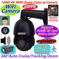 Onvif 12MP 4K 25fps Wireless Wifi Camera 990X Zoom Outdoor Human Tracking POE PTZ Surveillance IP Camera Hikvision Da-hua ICSee