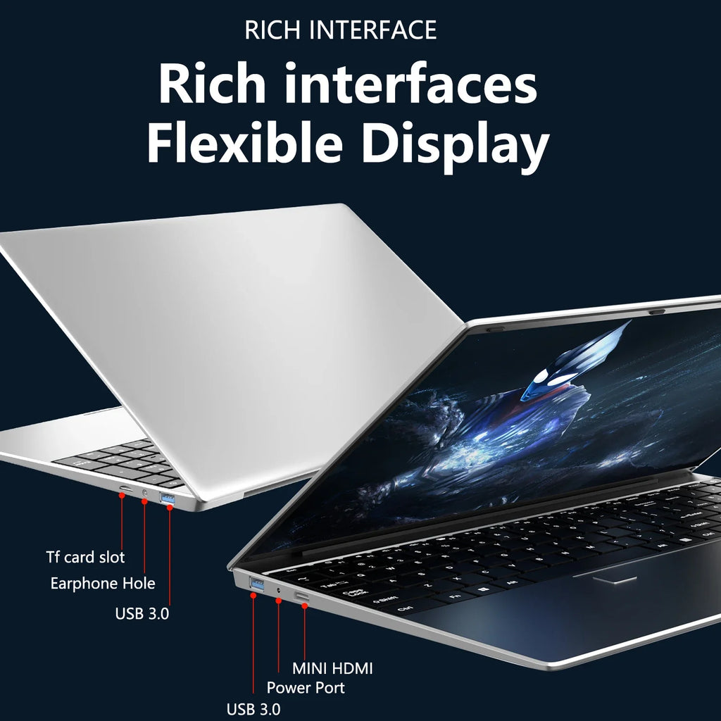 Hot 15.6 Inch Ultrabook Computer Intel Core i9-10980HK  32GB DDR4 M.2 2TB SSD Fingerprint Unlock WIFI 5 BT Laptop