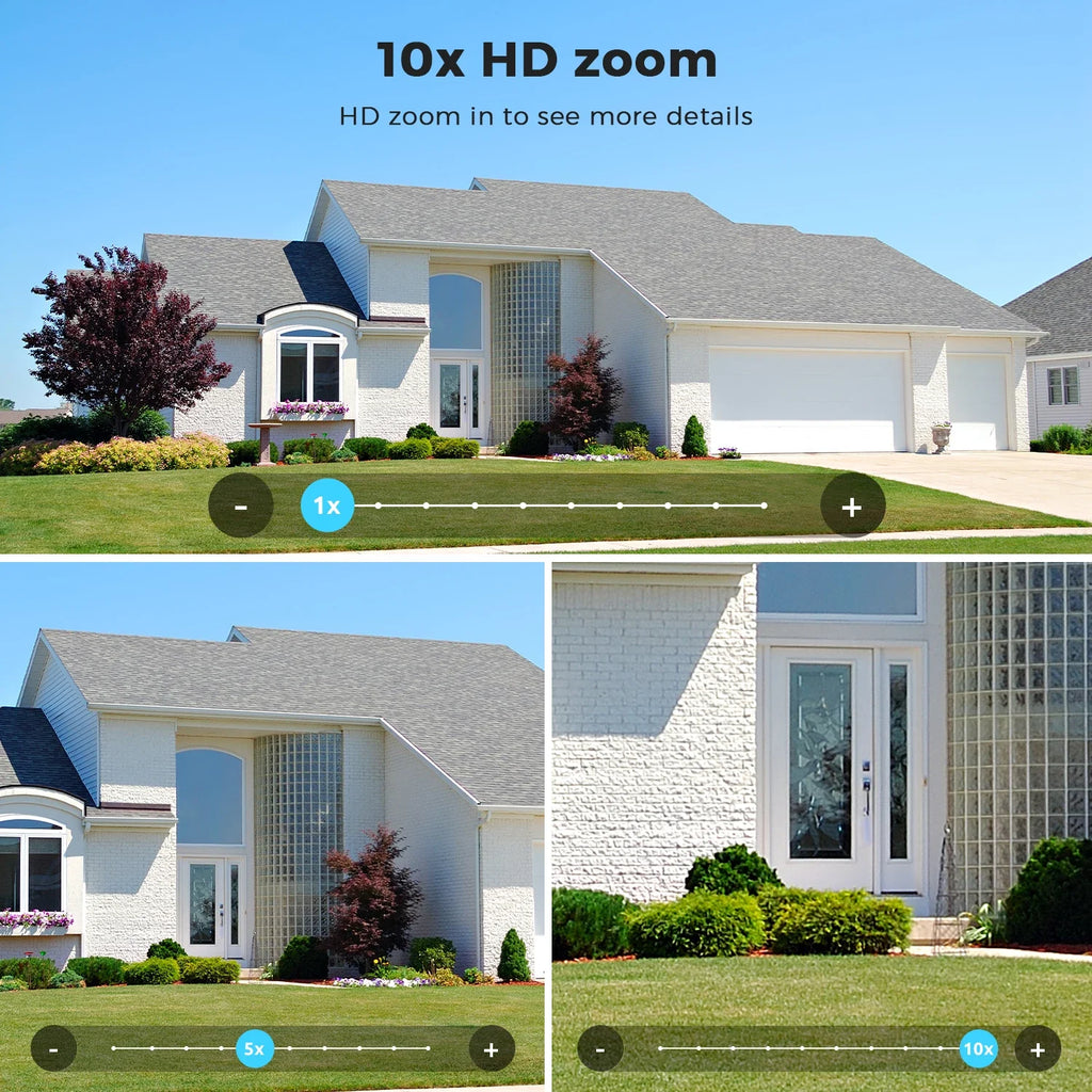 8K 20MP Four Lens Three Screen 10X Zoom PTZ 2.4Ghz/5G Wifi IP Camera 10MP 5K Dual Lens Dual Screens Auto Tracking Outdoor Camera