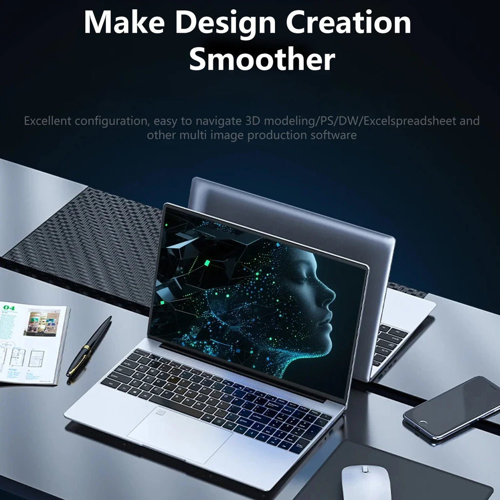 Hot 15.6 Inch Ultrabook Computer Intel Core i9-10980HK  32GB DDR4 M.2 2TB SSD Fingerprint Unlock WIFI 5 BT Laptop