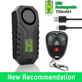 ELECTOP Bicycle Alarm 113dB Anti-Theft Wireless Vibration Remote Control Bike Motorbike Alarms Home Outdoor Security Protection