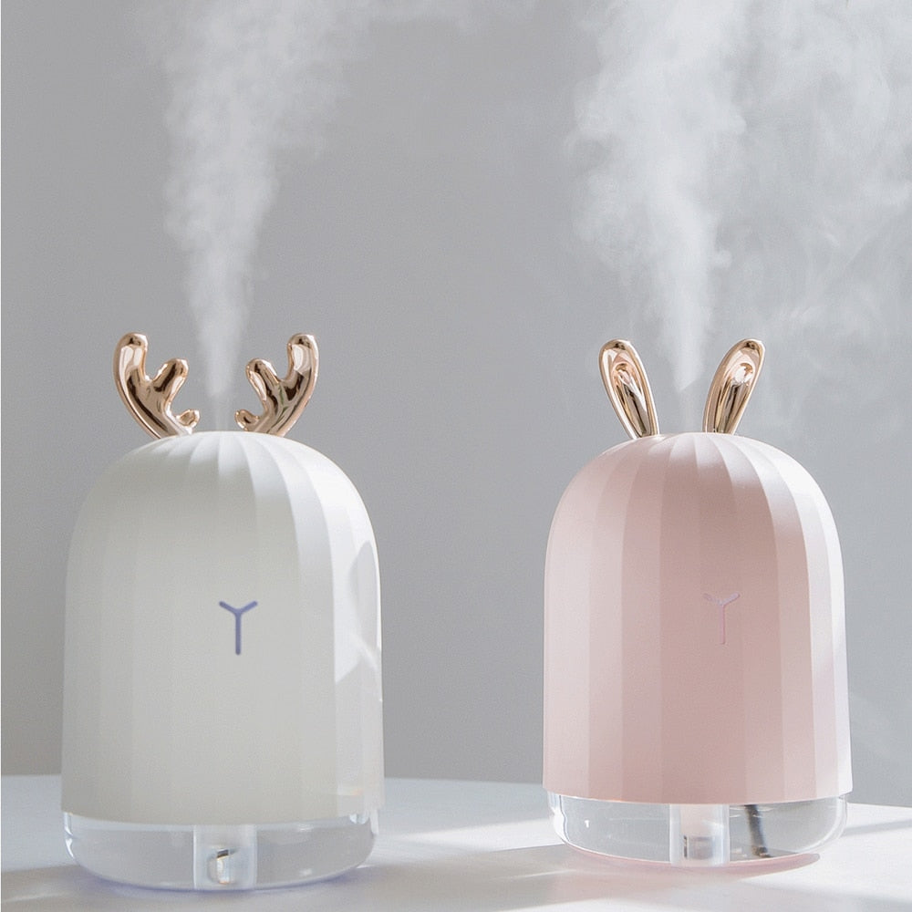 Ultrasonic Air Humidifier / Diffuser with Antlers / Ears