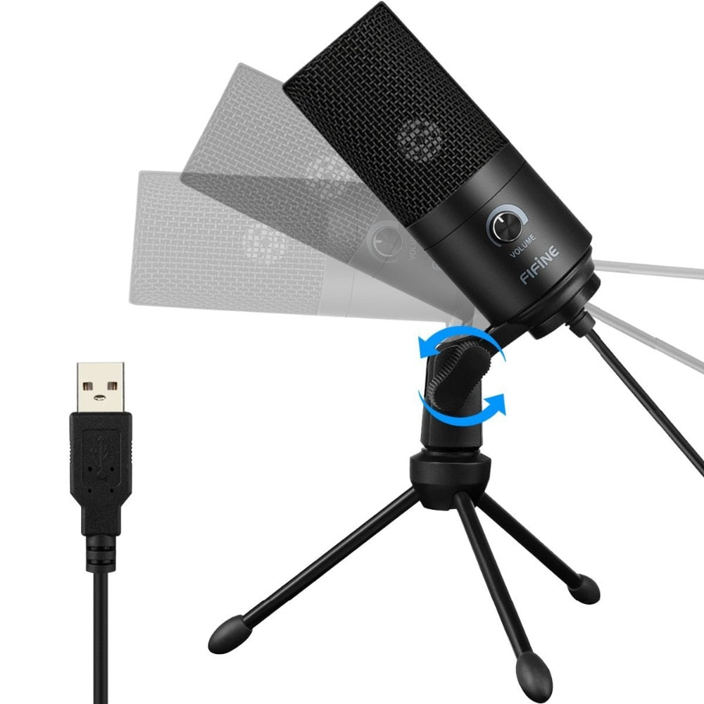 Metal USB Microphone with Tripod